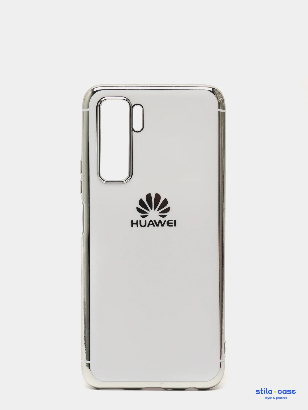 Белый чехол силиконовый Huawei Honor P40 Lite, глянцевый