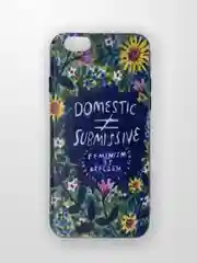 Черный чехол "Растения" для iPhone 6  / 7 / 8 / 6 Plus / 7 Plus / 8 Plus