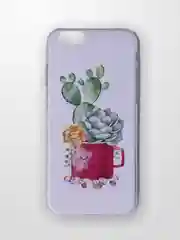Прозрачный чехол "Растения" для iPhone 6  / 7 / 8 / 6 Plus / 7 Plus / 8 Plus