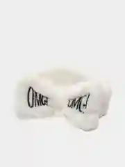 Белый повязка на голову косметическая для макияжа и умывания OMG