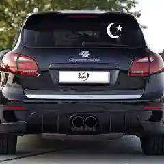 Черный наклейка на авто "Полумесяц"
