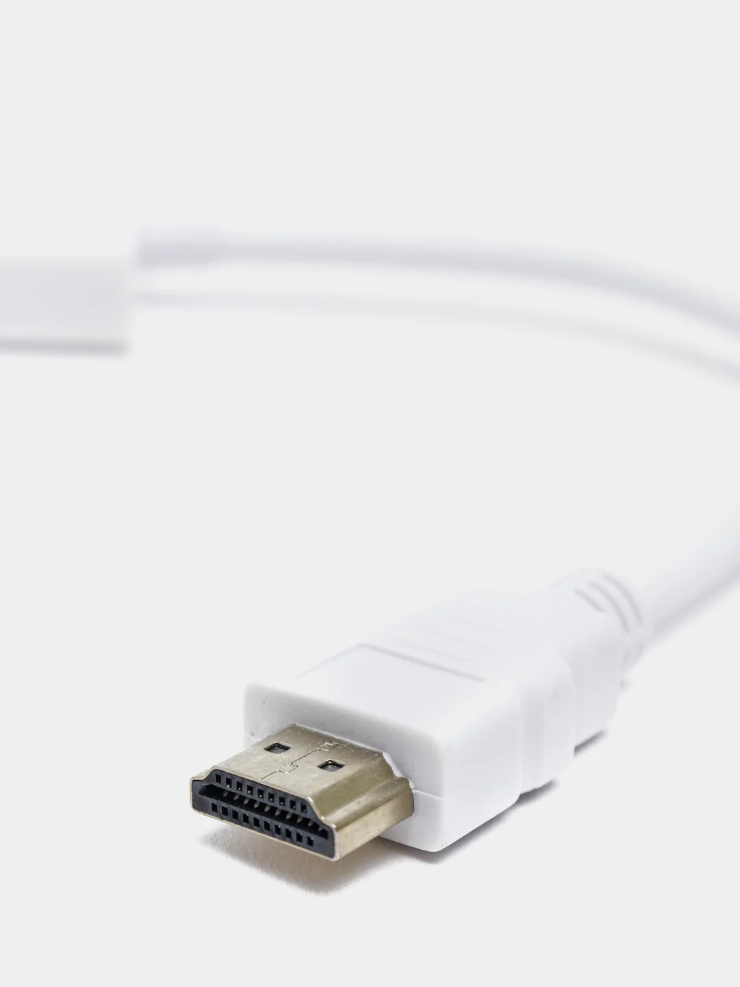 Белый переходник-адаптер HDMI - VGA