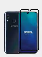 Защитное стекло на Samsung A40 / A 40 / А40 / А 40 с черной рамкой
