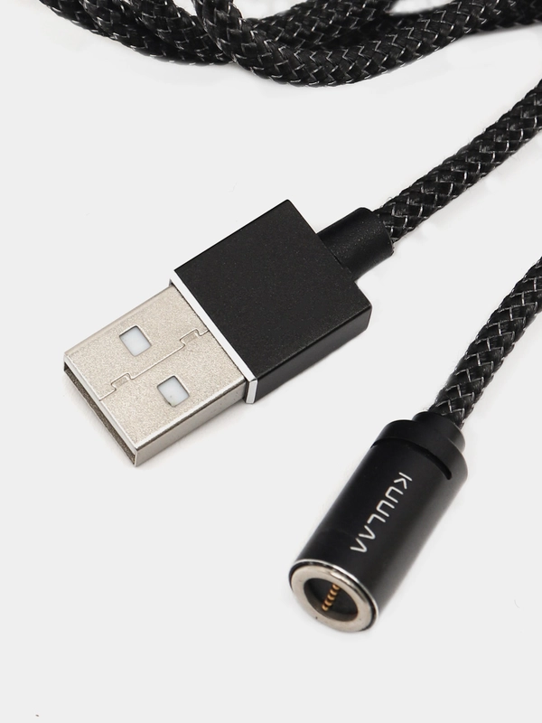 Быстрая зарядка магнитный кабель Lightning, Type-c, micro usb нейлоновое покрытие