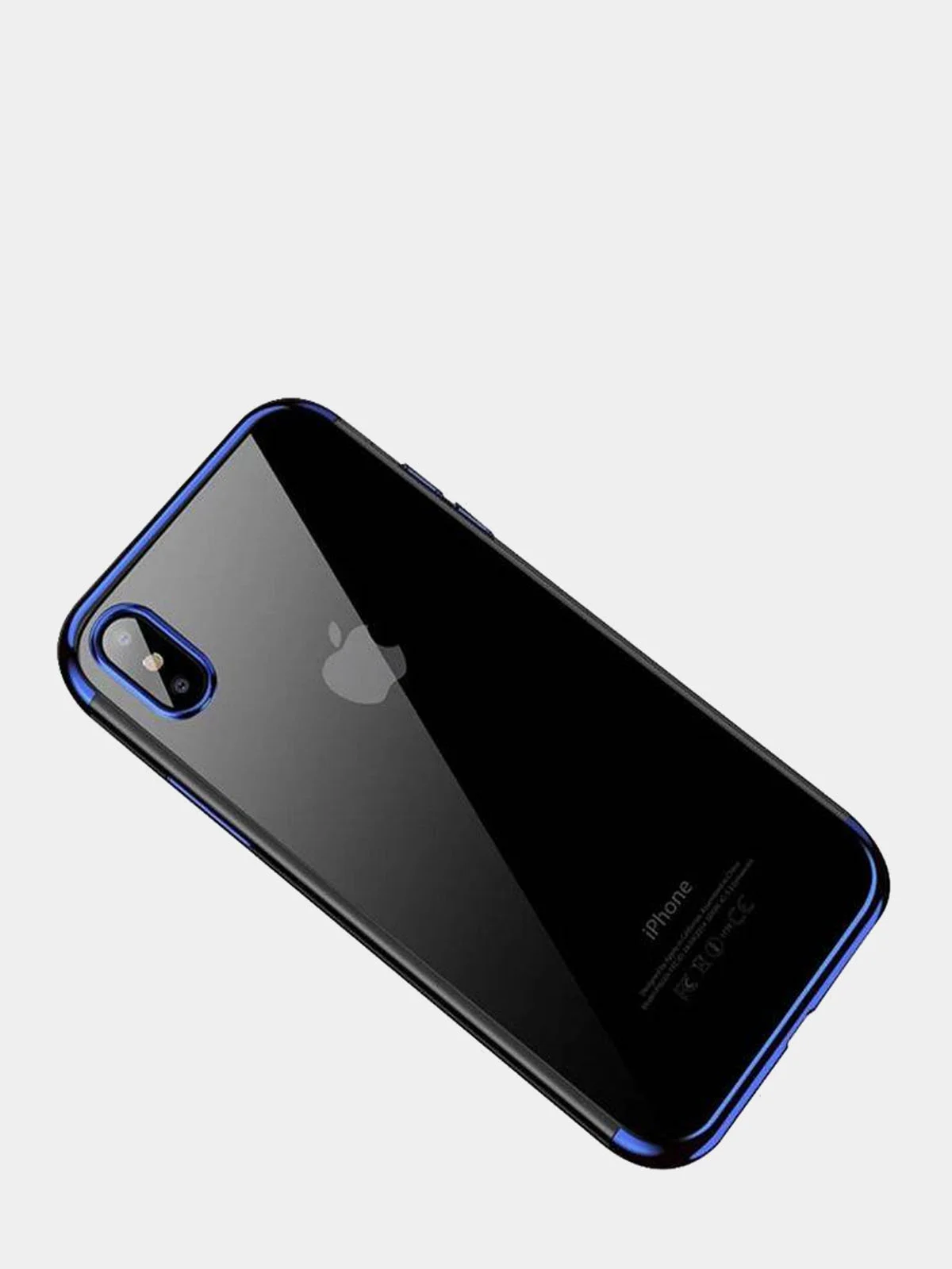 Золотой чехол силиконовый прозрачный на iphone