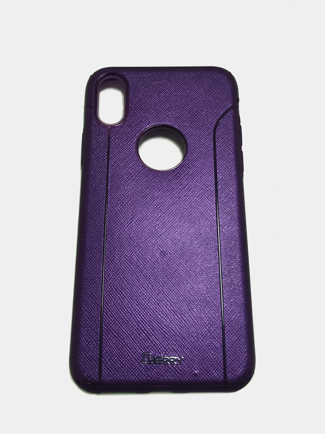 Фиолетовый чехол накладка Cherry II New Design для iPhone X, XS