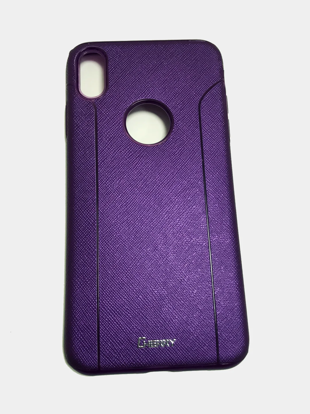 Фиолетовый чехол-накладка для iPhone Xs Max "Cherry II New Design"