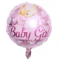 Розовый фольгированный шар Baby girl / Baby boy