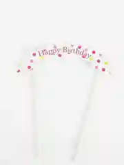 Розовый топперы Happy birthday для торта