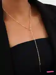 Цепочка с кольцом в серебряном цвете