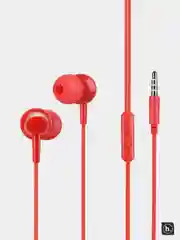 Красный наушники с микрофоном HOCO M14 3.5mm Jack