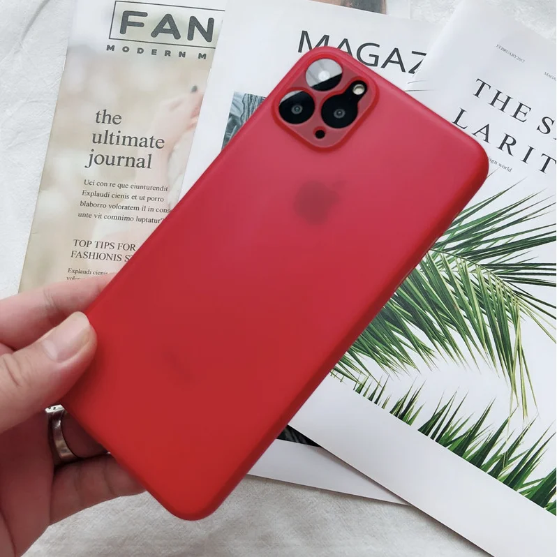 Красный ультратонкий матовый чехол на iPhone 11, 11 Pro, 11 Pro Max