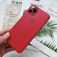 Красный ультратонкий матовый чехол на iPhone 11, 11 Pro, 11 Pro Max