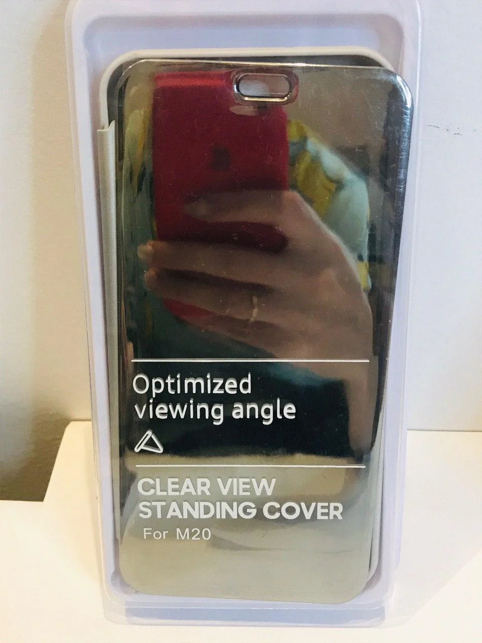 Серебряный чехол книжка Clear view standing cover Samsung - A9 2018, S9,S9 plus,S10 lite,M20