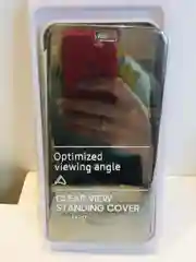 Серебряный чехол книжка Clear view standing cover Samsung - A9 2018, S9,S9 plus,S10 lite,M20