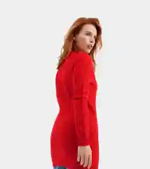 Красный туника вязаная