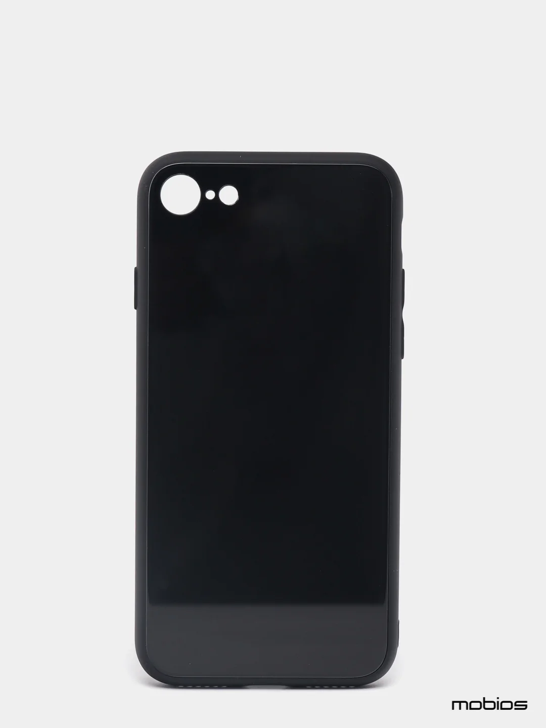 Черный чехол с закаленным стеклом на задней панели iPhone 7, 8, SE2020  mobios