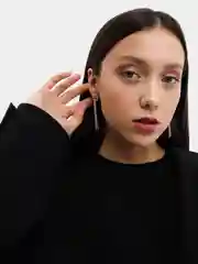 Серый меланж серьги дизайнерские