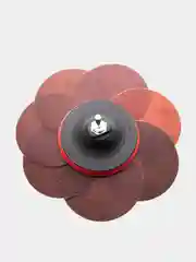 Насадка на УШМ (опорная тарелка) 125 мм / круг абразивный шлифовальный на липучке, уп. 10 шт