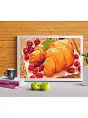 Алмазная мозаика "Круассаны с ягодами", 20 х 30 см