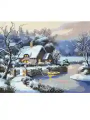 Алмазная мозаика "Уютный домик", 40 х 50