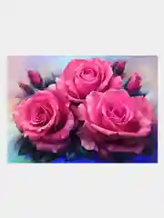 Алмазная мозаика "Розовые розы", 30 х 40