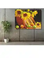 Алмазная мозаика "Подсолнухи и яблоки", 30 х 40