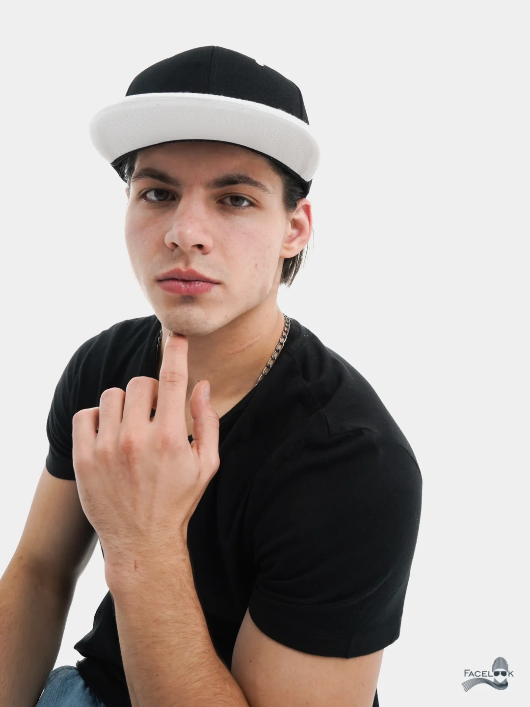 Кепка Снапбак, Snapback, комбинированная, двухтонная расцветка, унисекс