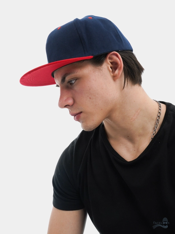 Кепка Снапбак, Snapback, комбинированная, двухтонная расцветка, унисекс
