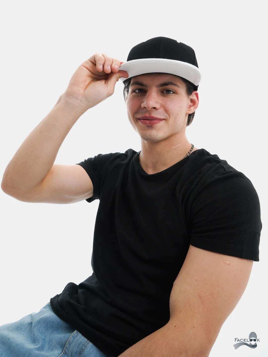 Кепка Снапбак, Snapback, комбинированная, двухтонная расцветка, унисекс