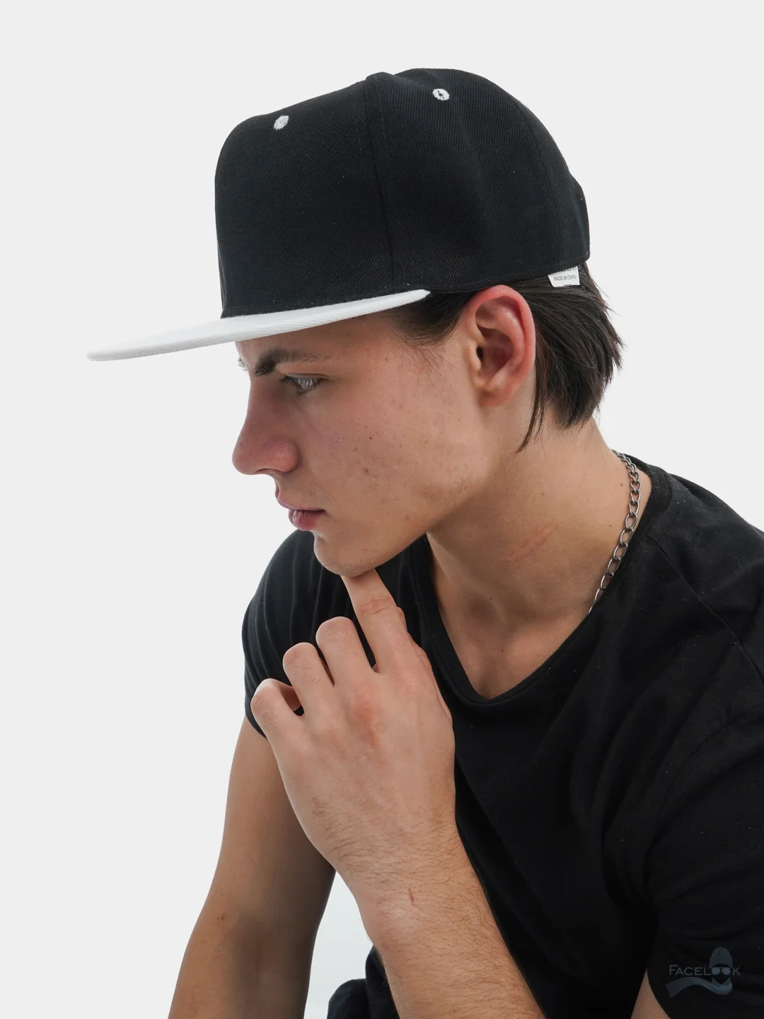 Кепка Снапбак, Snapback, комбинированная, двухтонная расцветка, унисекс