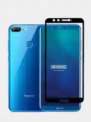 Защитное стекло на Huawei Honor 9 Lite (Хуавей Хонор 9 Лайт), полноэкранное, черное
