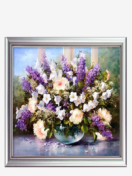 Алмазная мозаика "Изысканный букет" 58х50 см