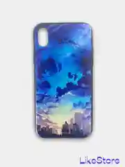 Серебряный чехол для iPhone XR, с принтом