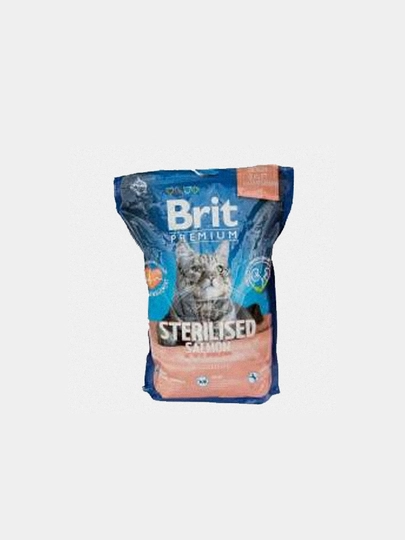 Корм Brit Premium Sterilised Salmon для стерилизованных кошек, с лососем, 400 г