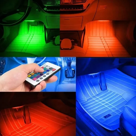 Подсветка салона автомобиля, многоцветная, RGB