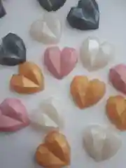 Серебряный мыло Геометрическое сердце, ручная работа