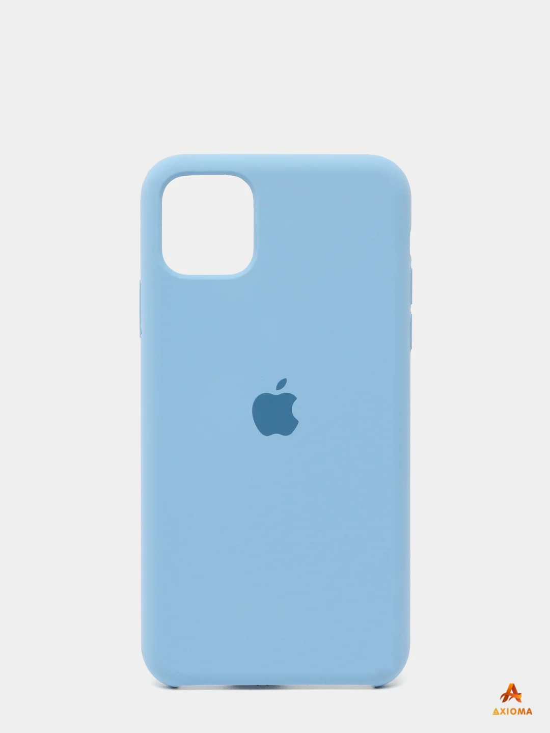 Голубой чехол Silicon Case для iPhone 11 Pro, силиконовый, с логотипом