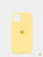 Желтый чехол Silicon Case для iPhone 11 Pro, силиконовый, с логотипом