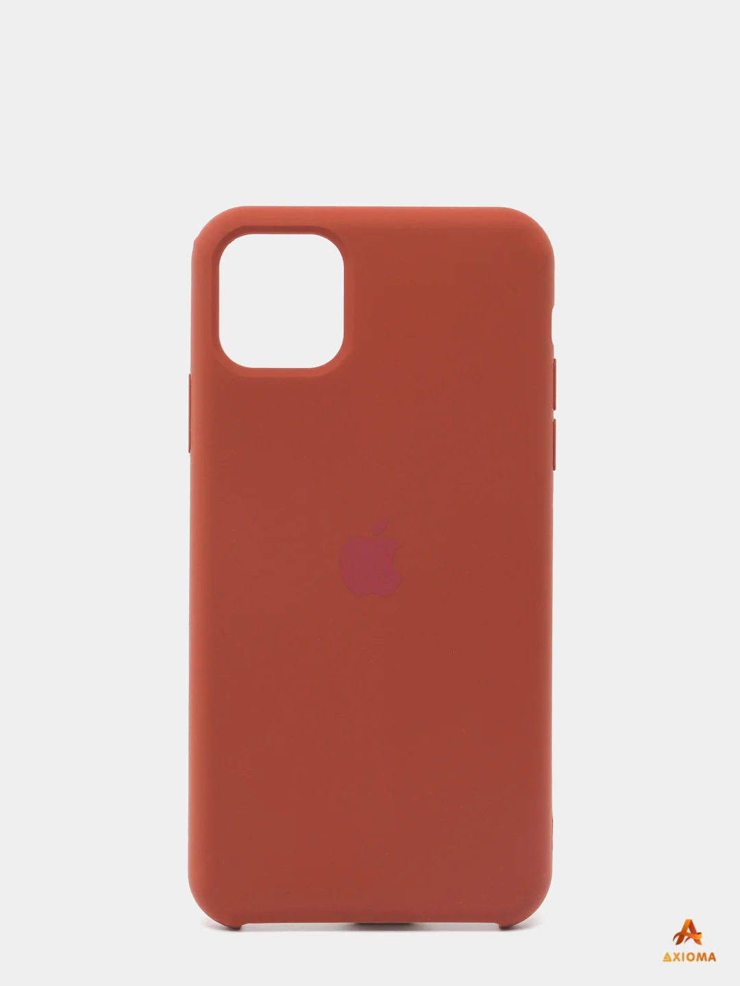 Коричневый чехол Silicon Case для iPhone 11 Pro, силиконовый, с логотипом