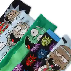 Серый меланж носки Rick and Morty, унисекс, 5 видов