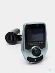Серебряный автомобильный Bluetooth FM трансмиттер, ФМ модулятор с зарядным устройством для автомобиля