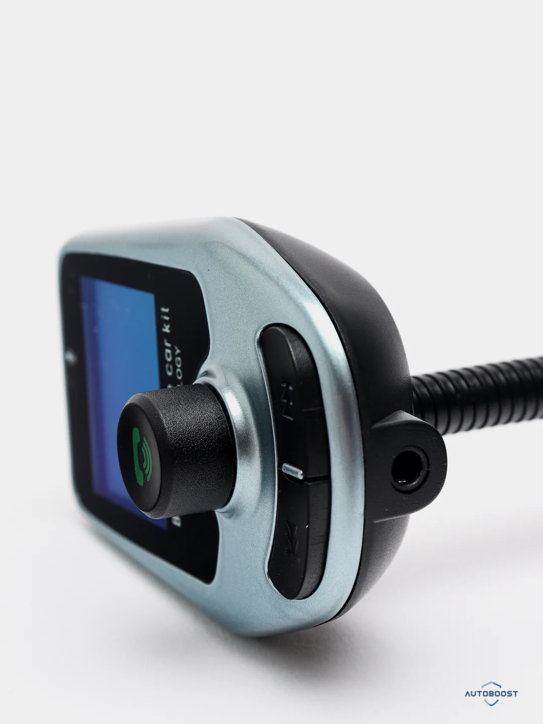 Серебряный автомобильный Bluetooth FM трансмиттер, ФМ модулятор с зарядным устройством для автомобиля