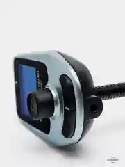 Серебряный автомобильный Bluetooth FM трансмиттер, ФМ модулятор с зарядным устройством для автомобиля