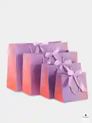 Подарочный пакет фиолетовый градиент "Rich and colorful"