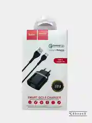 Белый сетевое зарядное устройство Type-C Hoco C12Q 18W QC 3.0 Самсунг/Хонор/Xiaomi/Андроид/Redmi