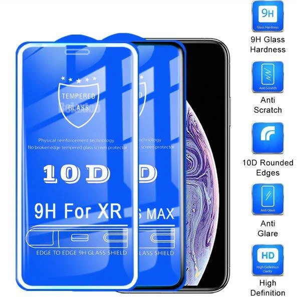 Защитное стекло 10D для моделей Apple iPhone 11, 11 Pro, 11 Pro Max, XS, XS Max, XR, X, 7/8 Plus, 7/8, 6/6 s, 6 plus/6 s plus