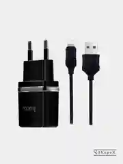 Сетевое зарядное устройство Hoco C12 Plus, кабель iPhone Lightning