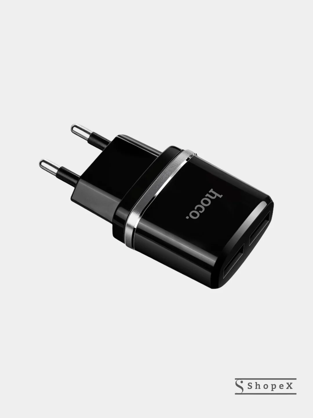Белый сетевое зарядное устройство Hoco C12 Plus, кабель iPhone Lightning