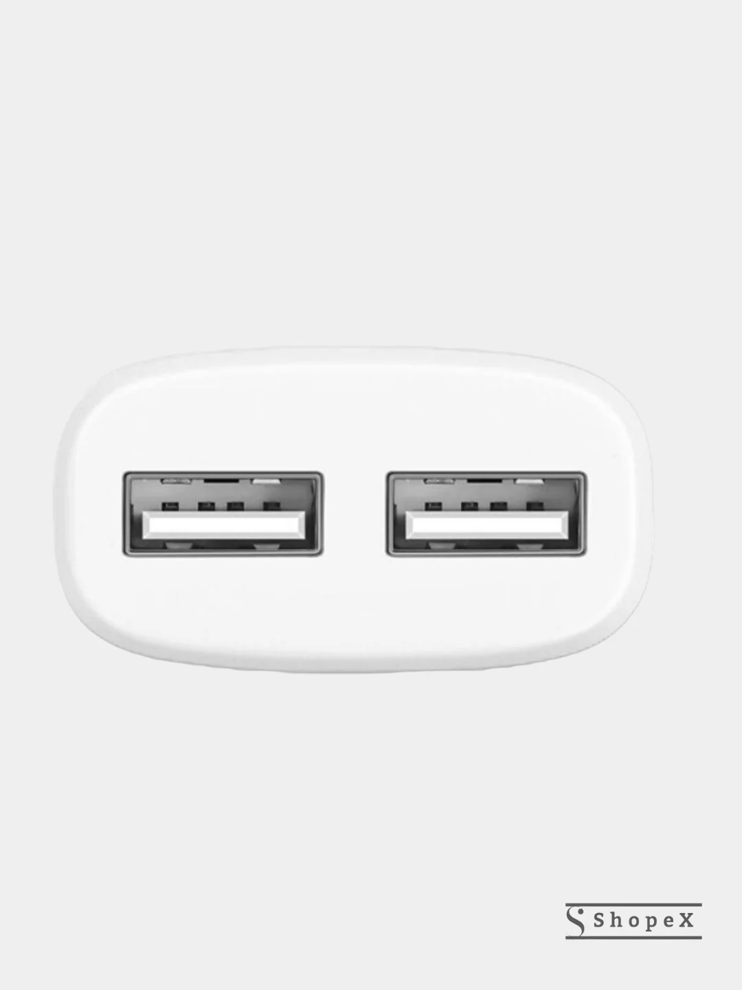 Белый сетевое зарядное устройство Hoco C12 Plus, кабель iPhone Lightning